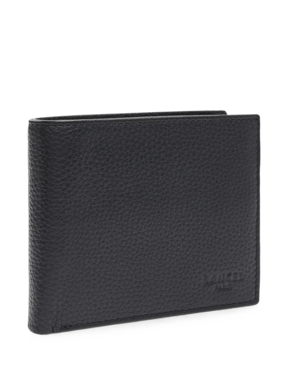 Lancel Leon grained leather wallet Zwart