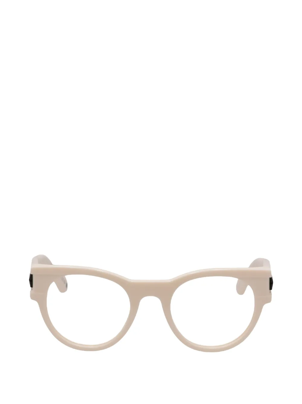 Off-White logo-plaque round-frame glasses