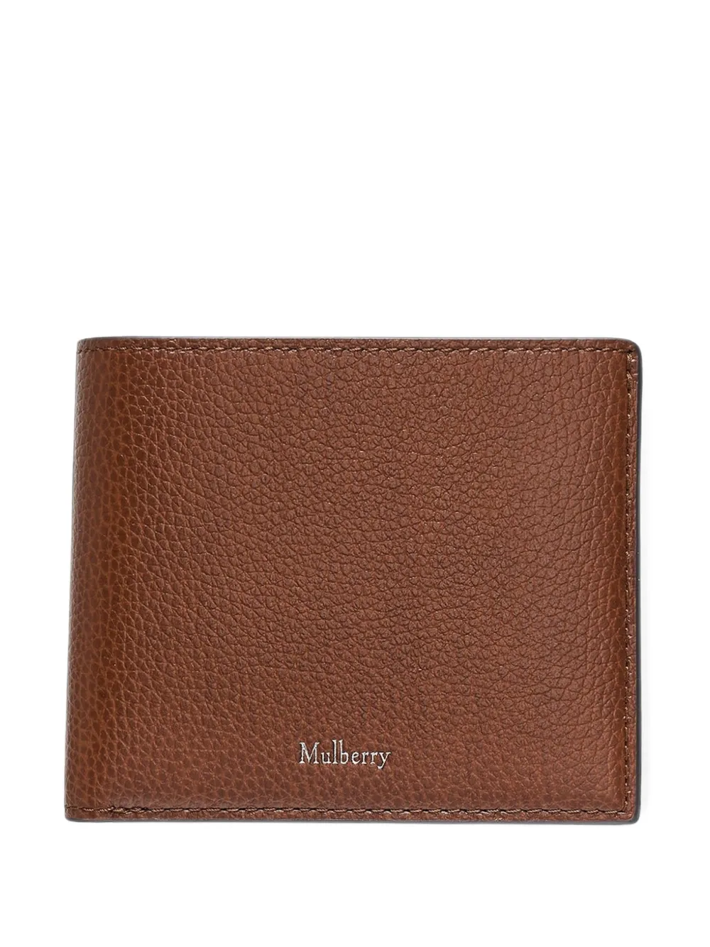Mulberry grainy leather bi-fold wallet - Marrone