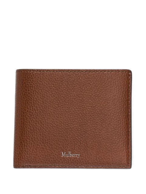 Mulberry grainy leather bi-fold wallet