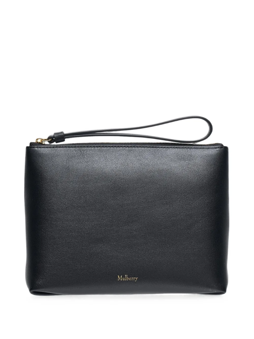 Mulberry logo-print leather pouch Zwart