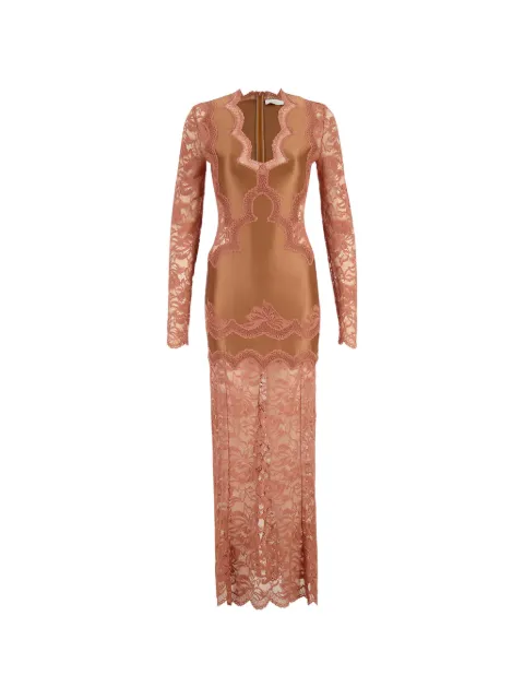 Rabanne lace-panelled V-neck maxi dress