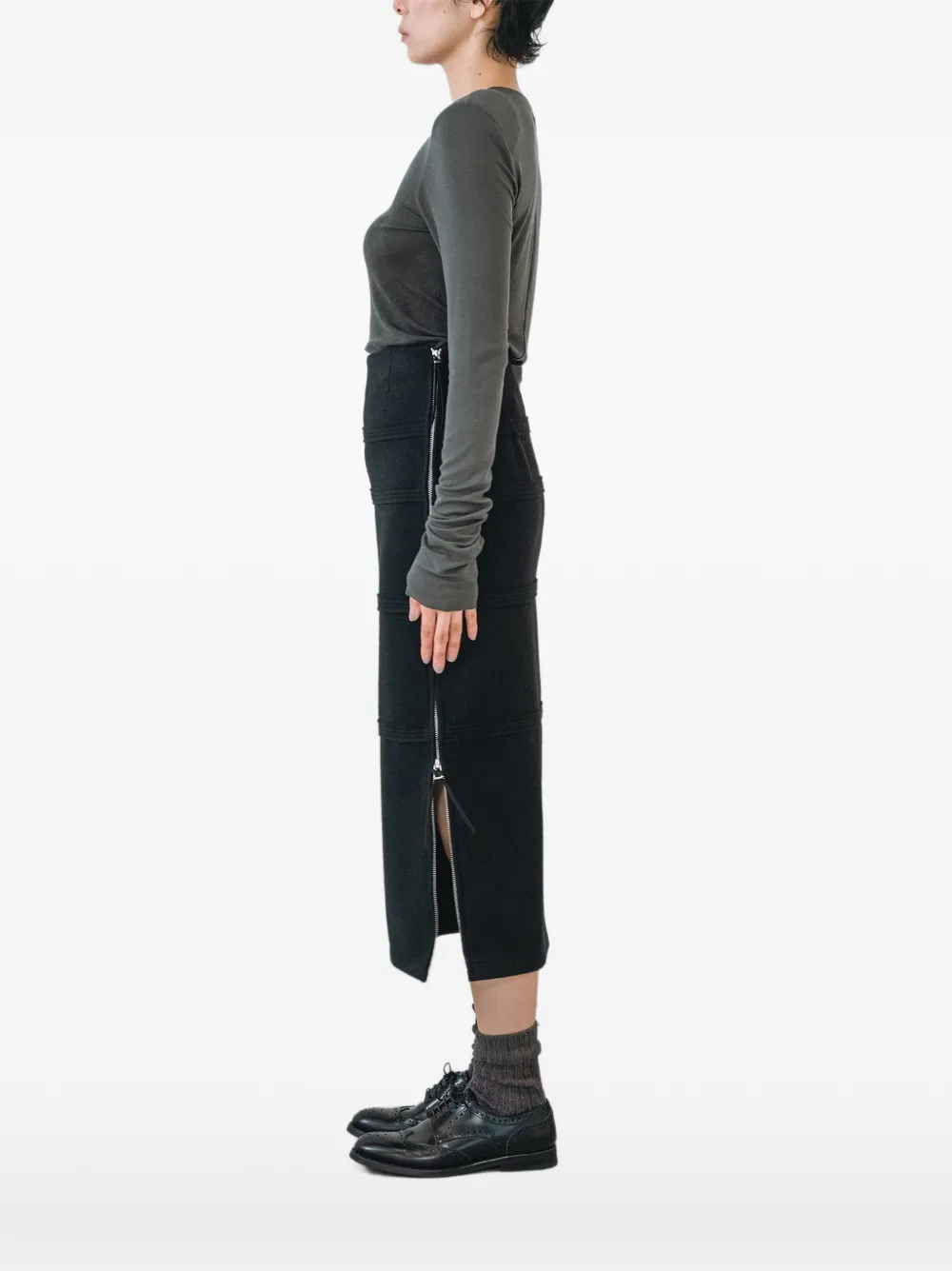 Muller Of Yoshiokubo Gradation top met schoudervulling Grijs