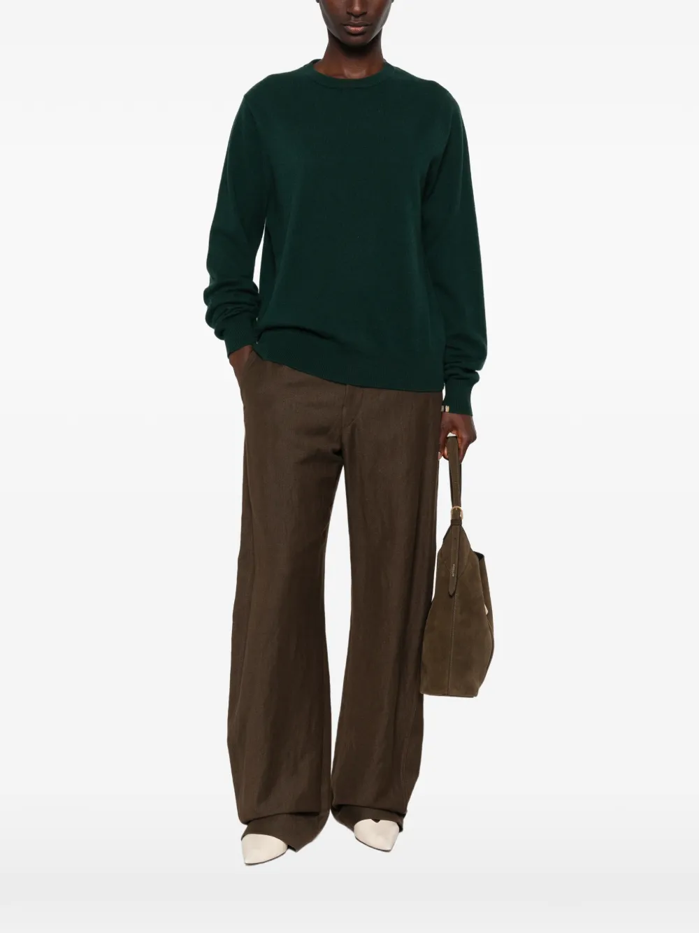 extreme cashmere Be Classic crew-neck sweater Groen