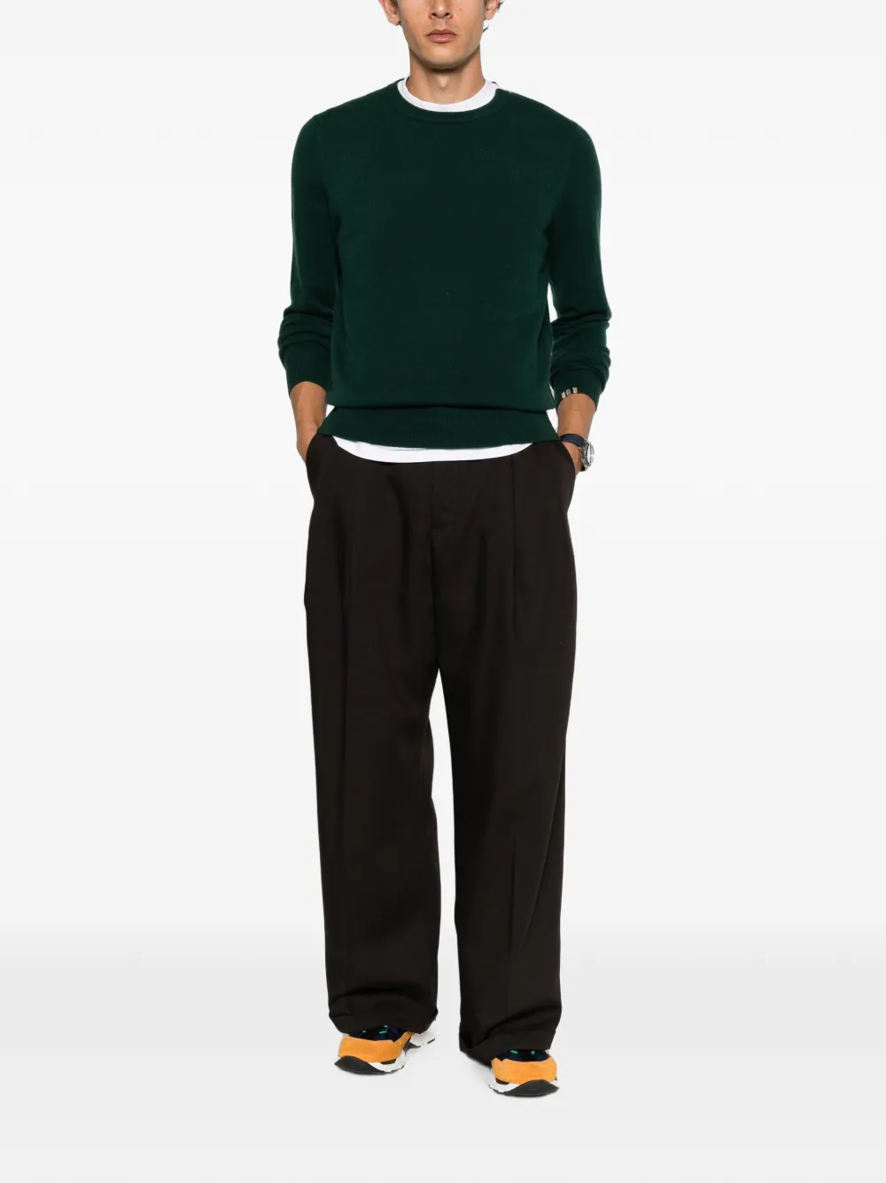 extreme cashmere Be Classic crew-neck sweater Groen