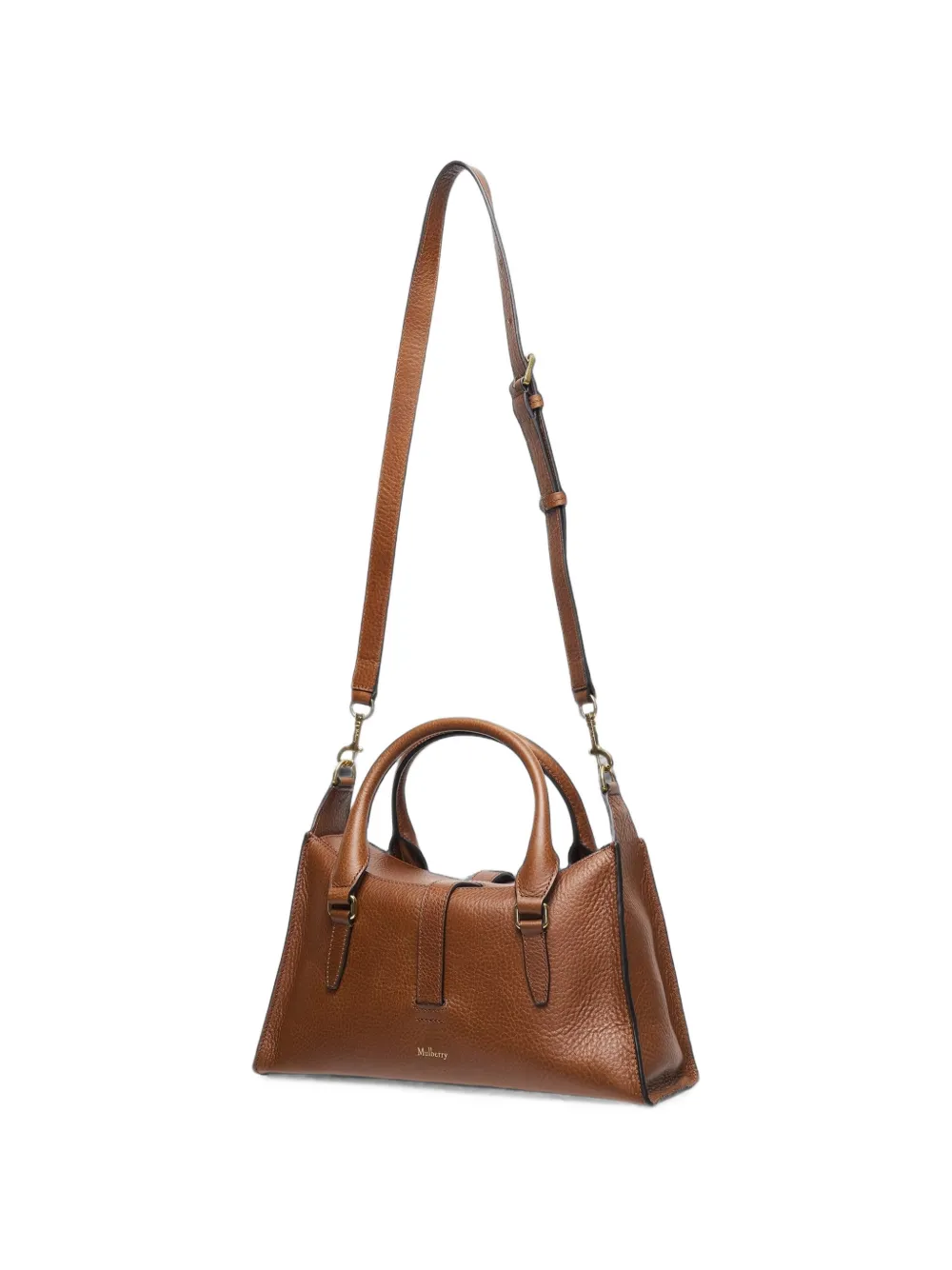 Mulberry small Roxanne buckled grained-leather shoulder bag Bruin