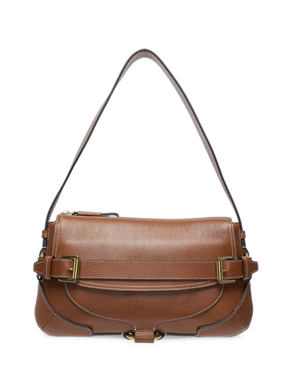 Mulberry Lennox buckle-detail leather shoulder bag - Marrone