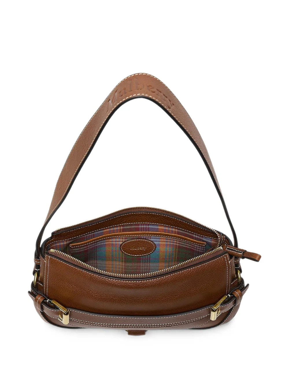 Mulberry Lennox schoudertas met gespdetail Bruin
