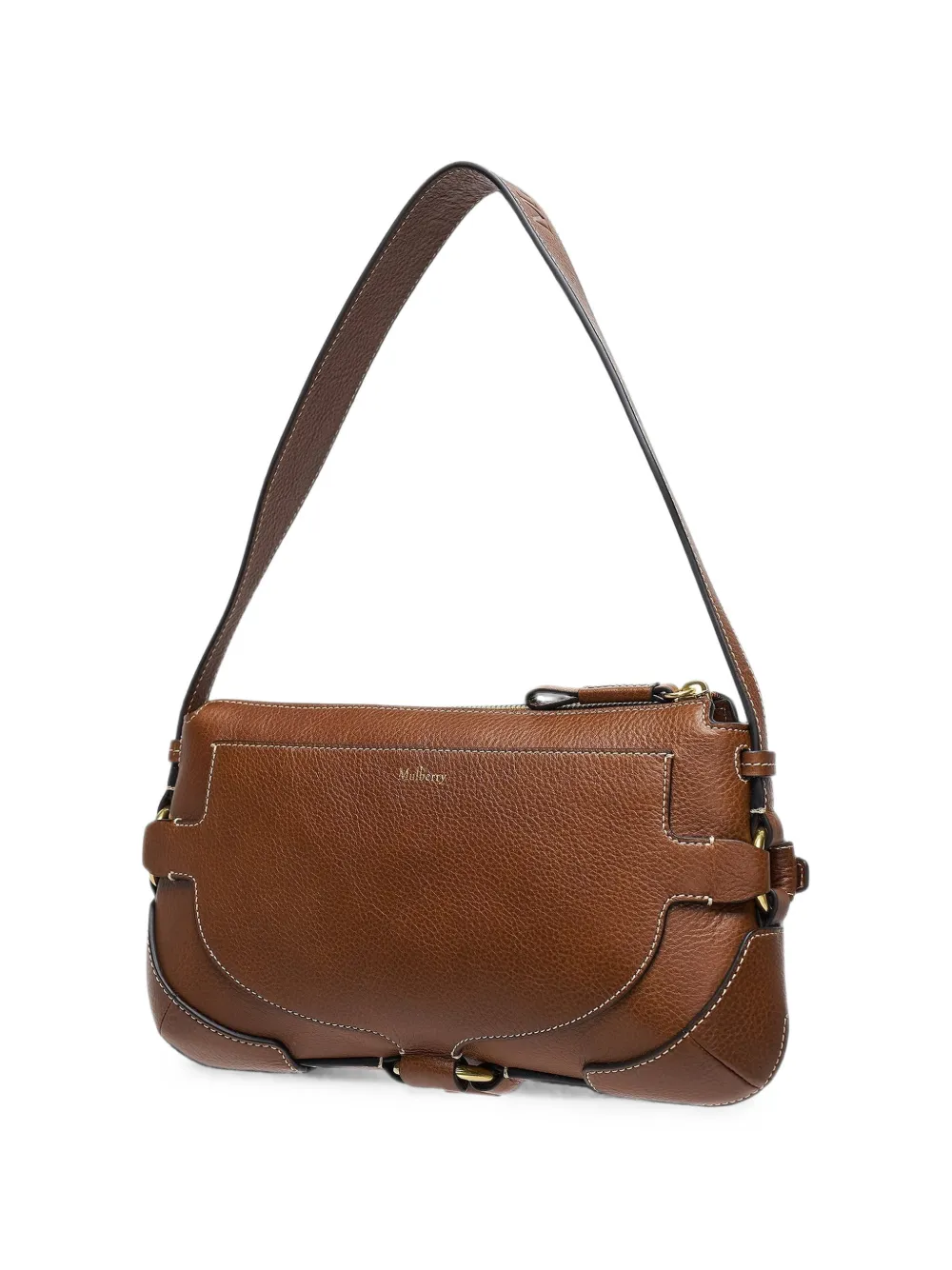 Mulberry Lennox schoudertas met gespdetail Bruin