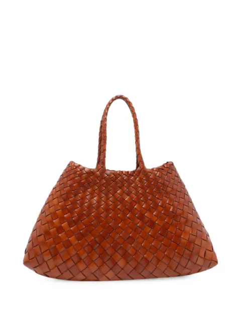 DRAGON DIFFUSION small Santa Croce woven-leather tote bag