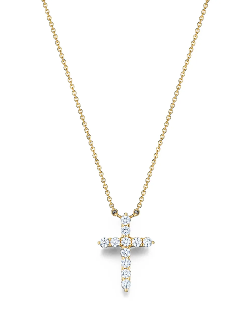 Kwiat Diamond Cross Necklace In 골드 톤