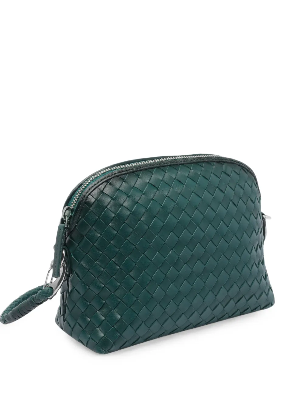 DRAGON DIFFUSION Chunky Fellini woven leather cross-body bag - Verde