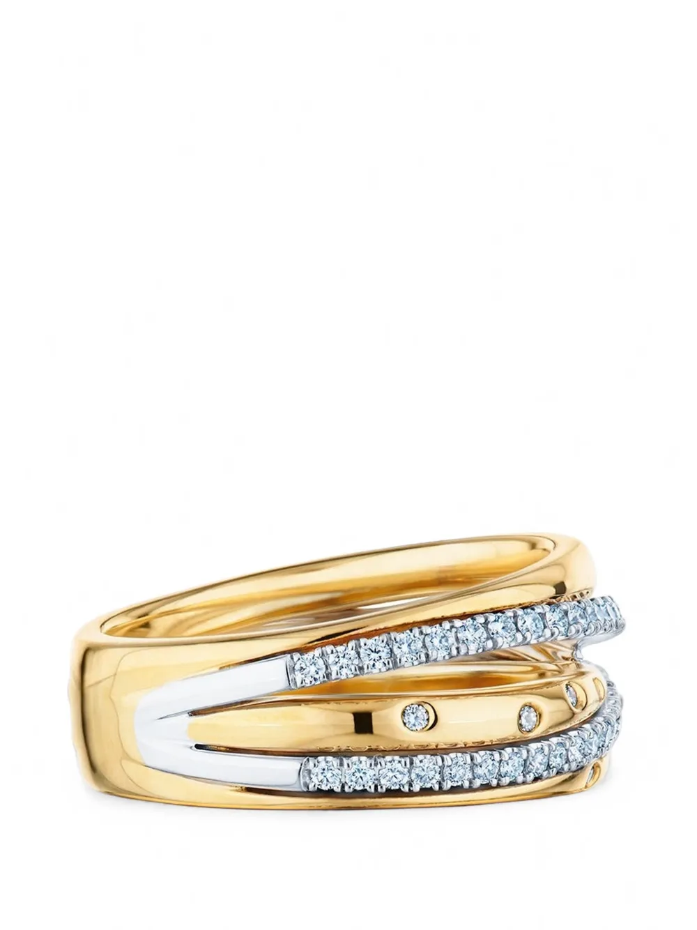 Kwiat Orbit Diamond Crossover Ring In 골드 톤