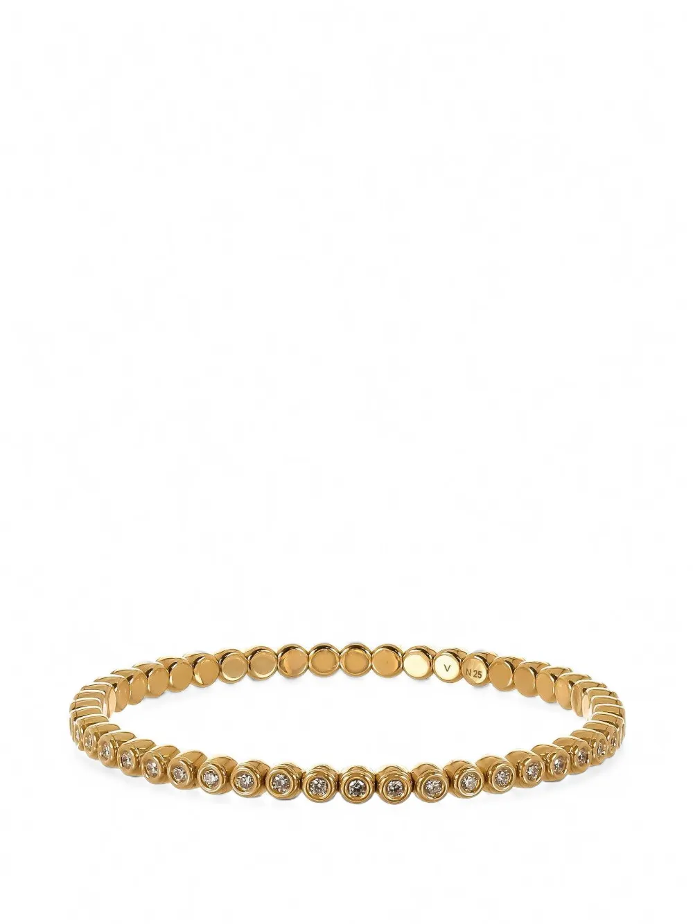 Roberto Demeglio diamond bezel stretch bracelet - Oro