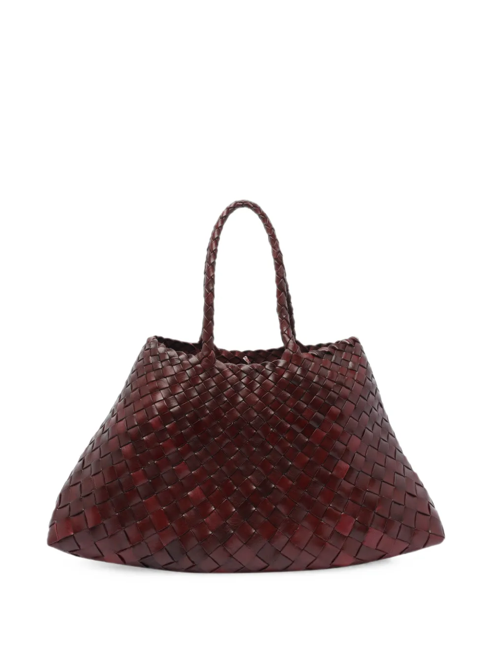 DRAGON DIFFUSION Kleine Santa Croce geweven leren shopper Rood