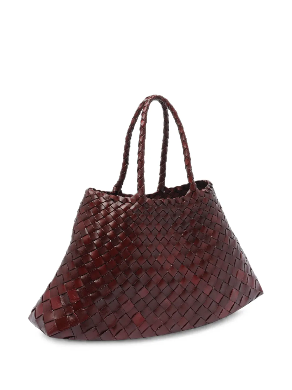 DRAGON DIFFUSION Kleine Santa Croce geweven leren shopper Rood