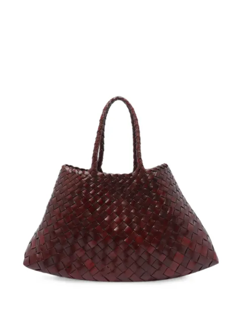 DRAGON DIFFUSION small Santa Croce woven leather tote bag