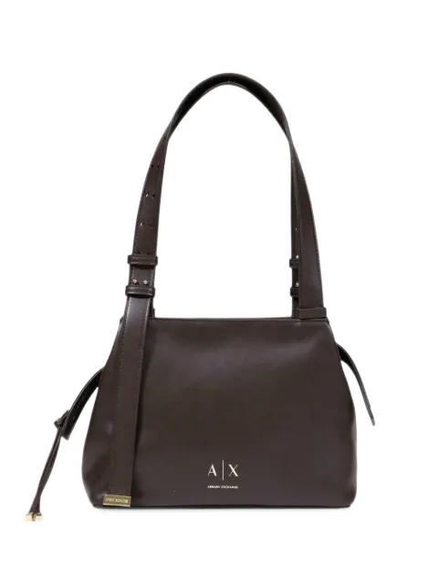Armani Exchange adjustable-strap logo-print shoulder bag