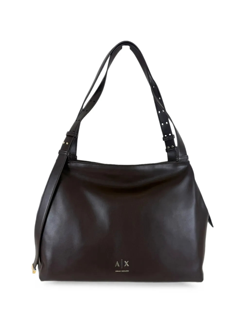 Armani Exchange Logo-plaque Adjustable-strap Shoulder Bag In Brown