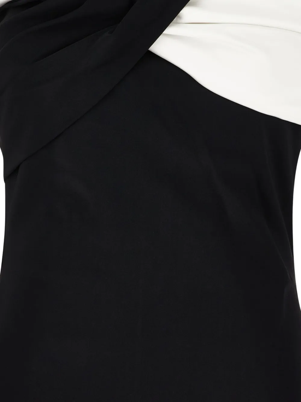 CHIARA BONI La Petite Robe Vezia tweekleurige jurk met gedrapeerd detail Zwart