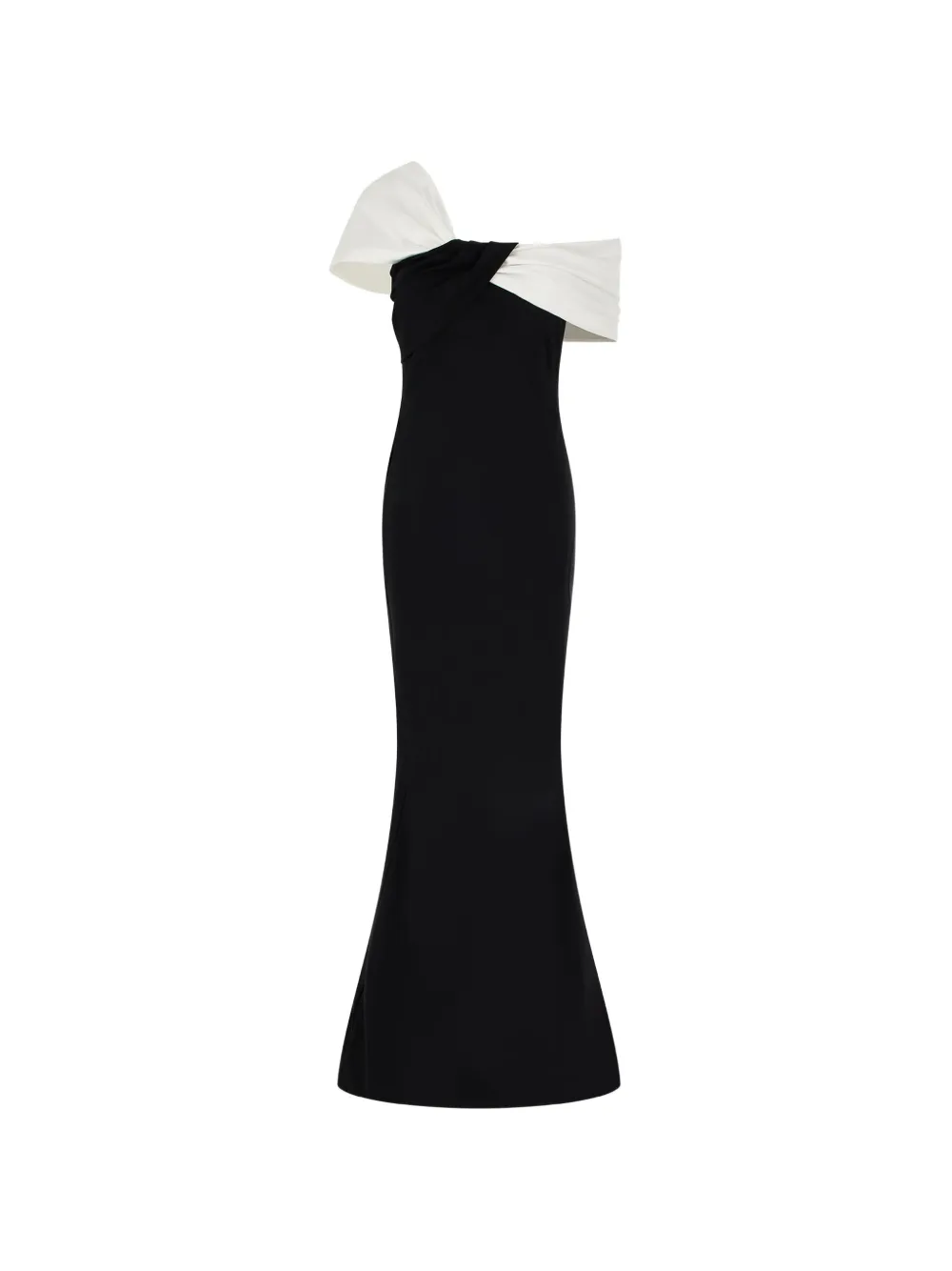 CHIARA BONI La Petite Robe robe bicolore Vezia à détail drapé - Noir CHIARA BONI La Petite Robe robe bicolore Vezia à détail drapé - Noir