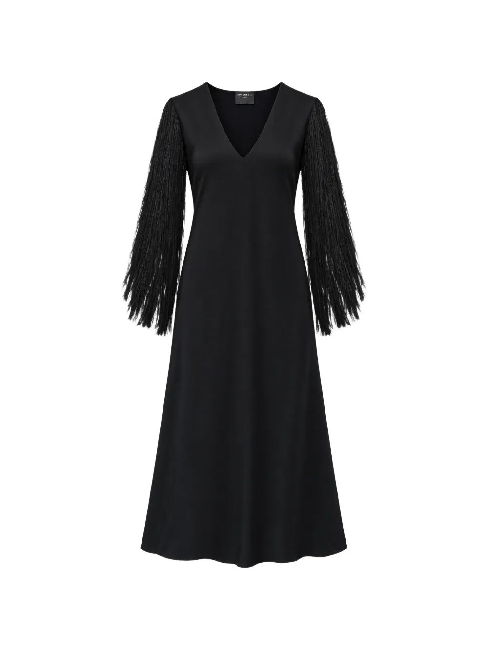 Antonelli fringed V-neck dress