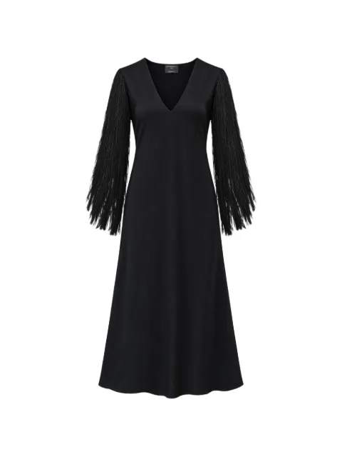 Antonelli fringed V-neck dress