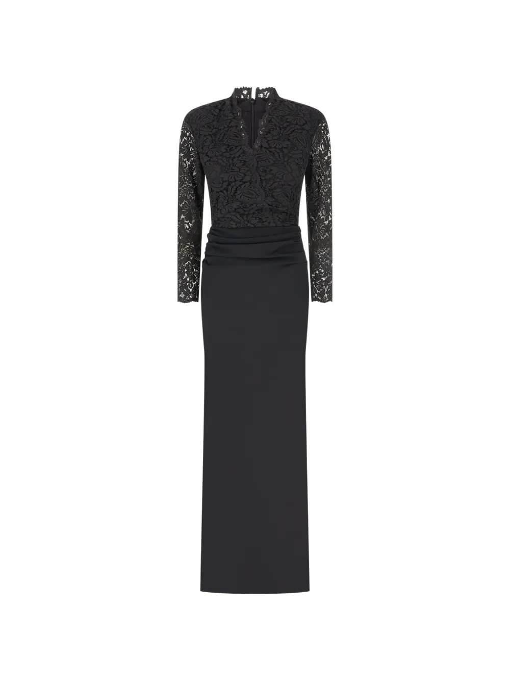 CHIARA BONI La Petite Robe lace-panelled ruched maxi dress - Black