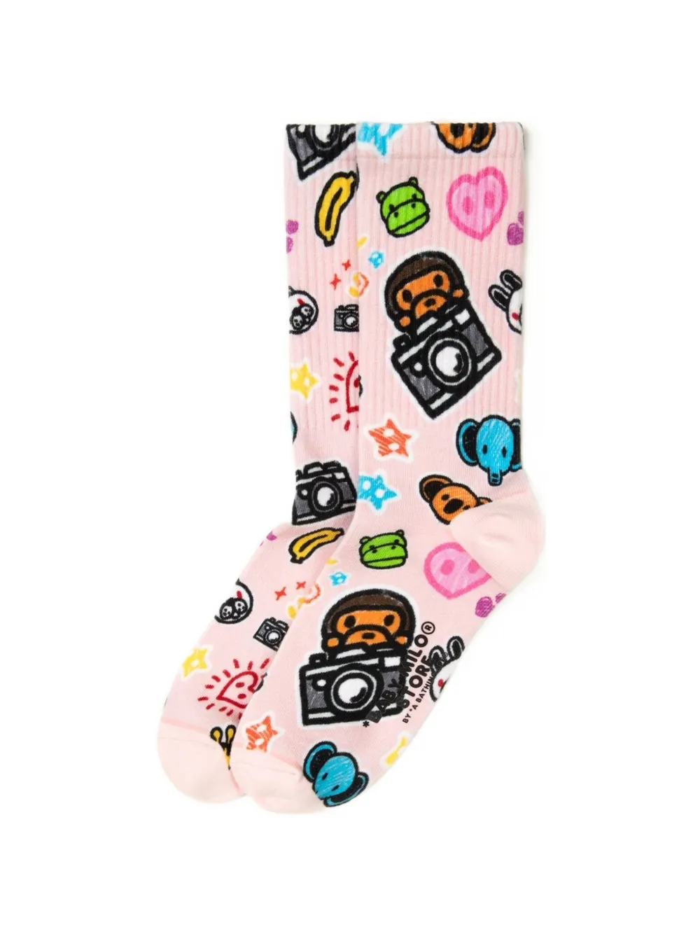 *BABY MILO® STORE BY *A BATHING APE® Baby Milo and friends graphic-print socks
