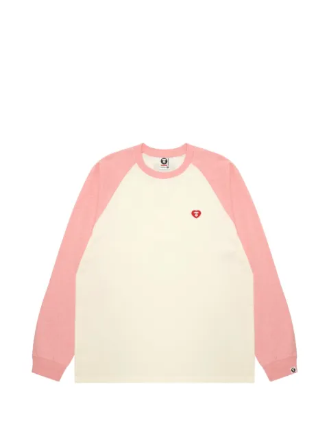 AAPE BY *A BATHING APE® raglan-sleeve logo-patch T-shirt