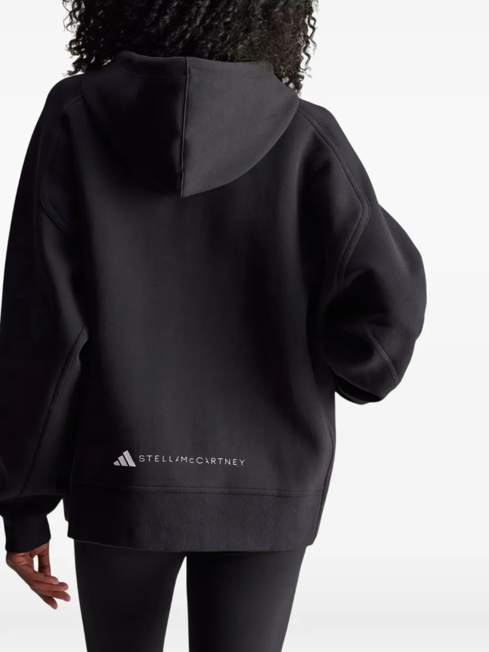 adidas Hoodie met logoprint en rits Zwart
