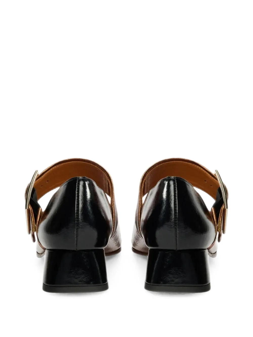 Chie Mihara buckle-fastening pointed-toe pumps Beige