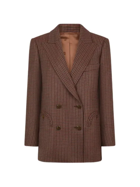 Blazé Milano check-pattern double-breasted jacket