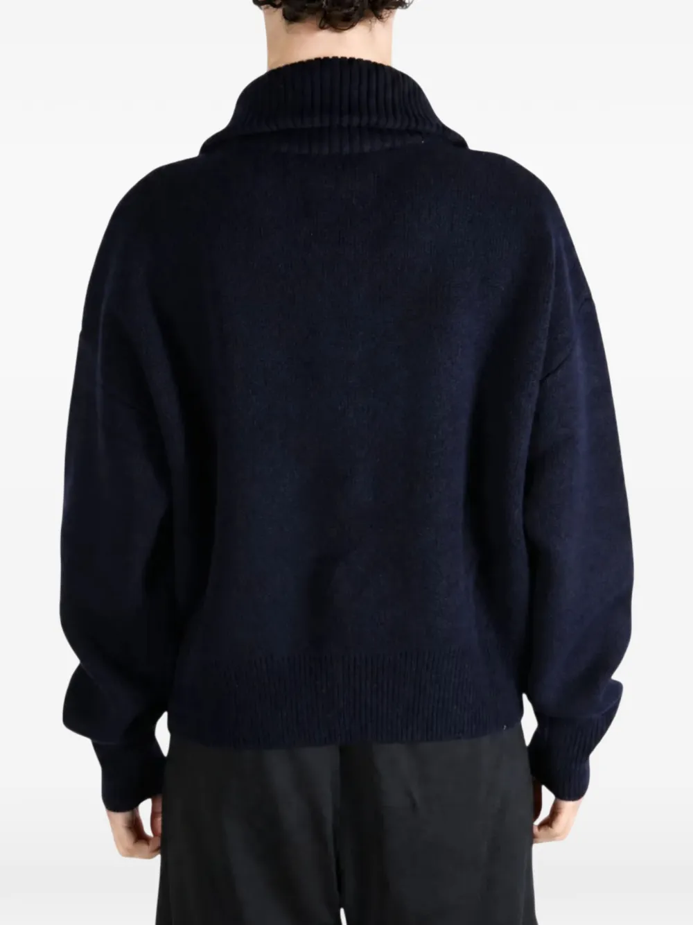 extreme cashmere N°377 vest met hoge hals Blauw