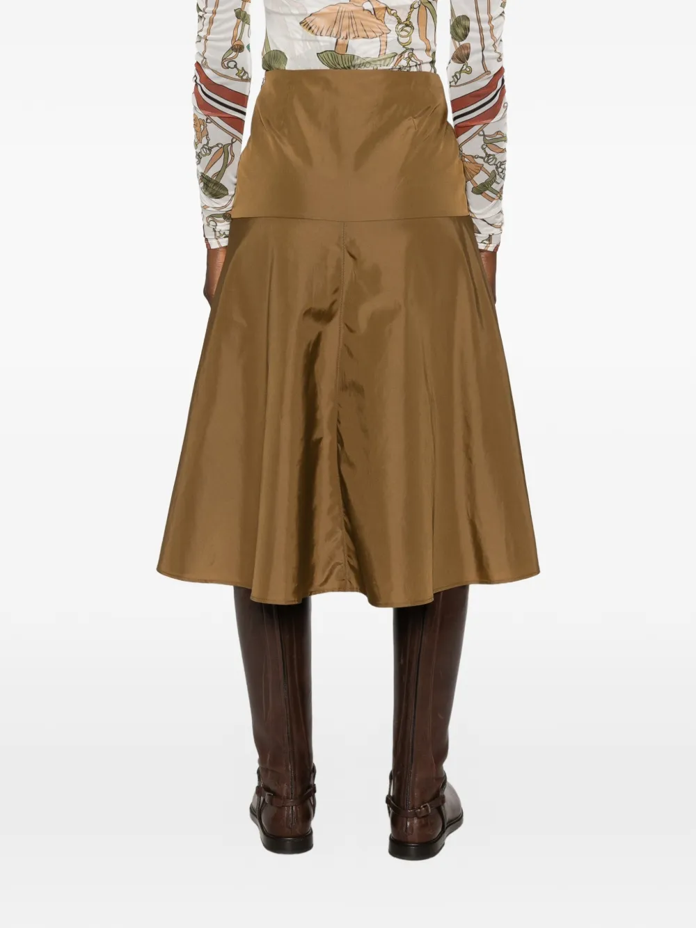 Dorothee Schumacher High waist midi-rok met A-lijn Groen