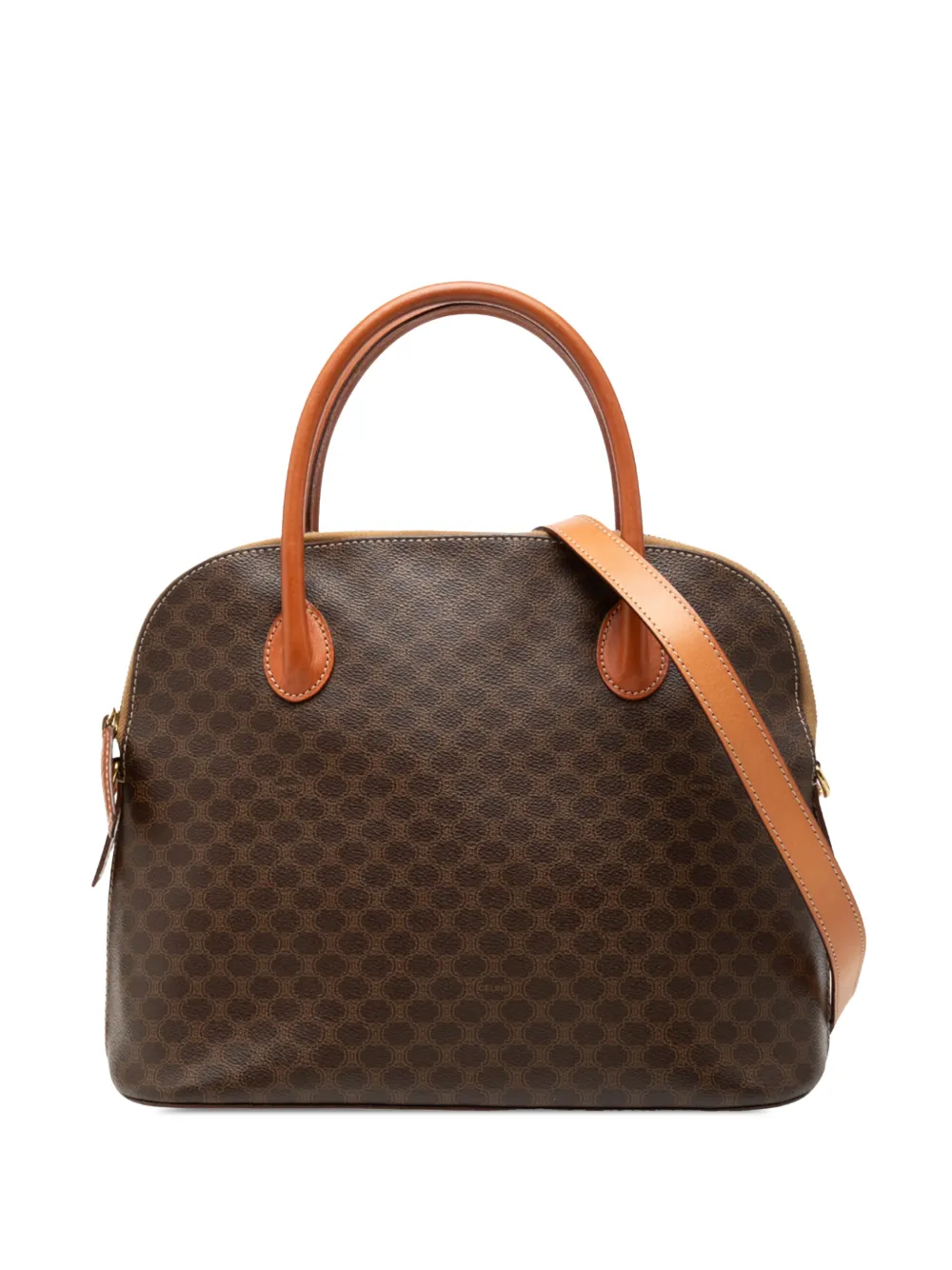Celine Pre-Owned Borsa a tracolla in tela cerata Macadam 1997 - Marrone