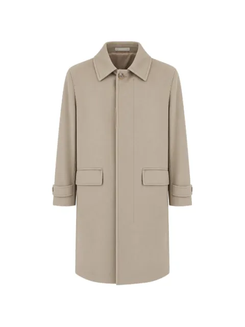 Corneliani single-breasted flap-pocket coat