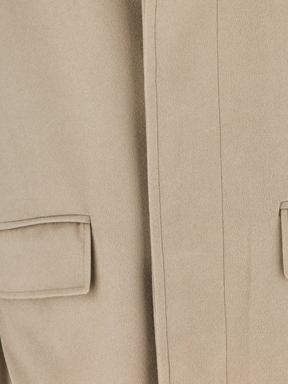 Corneliani single-breasted flap-pocket coat Beige
