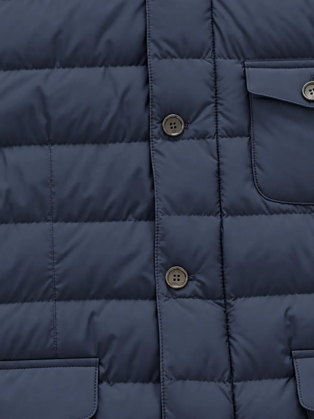 Corneliani quilted button-up jacket Blauw