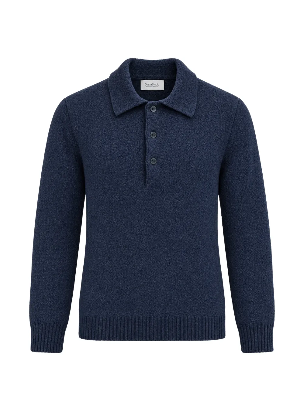 Diana Studio bouclé button-up polo shirt