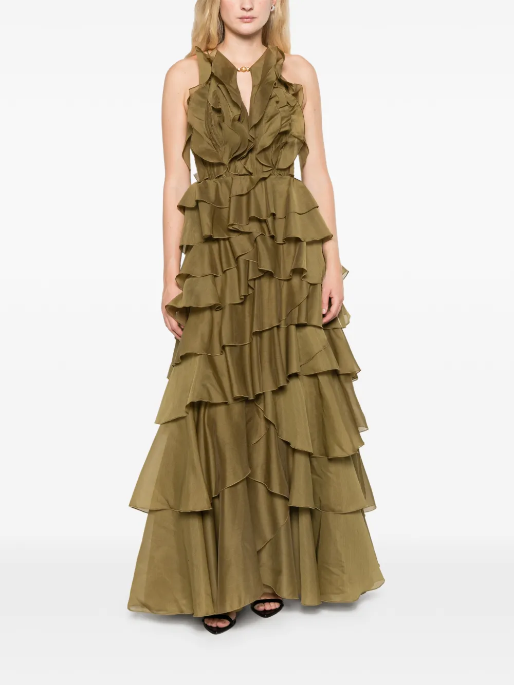 Aje Cleo gown dress Groen