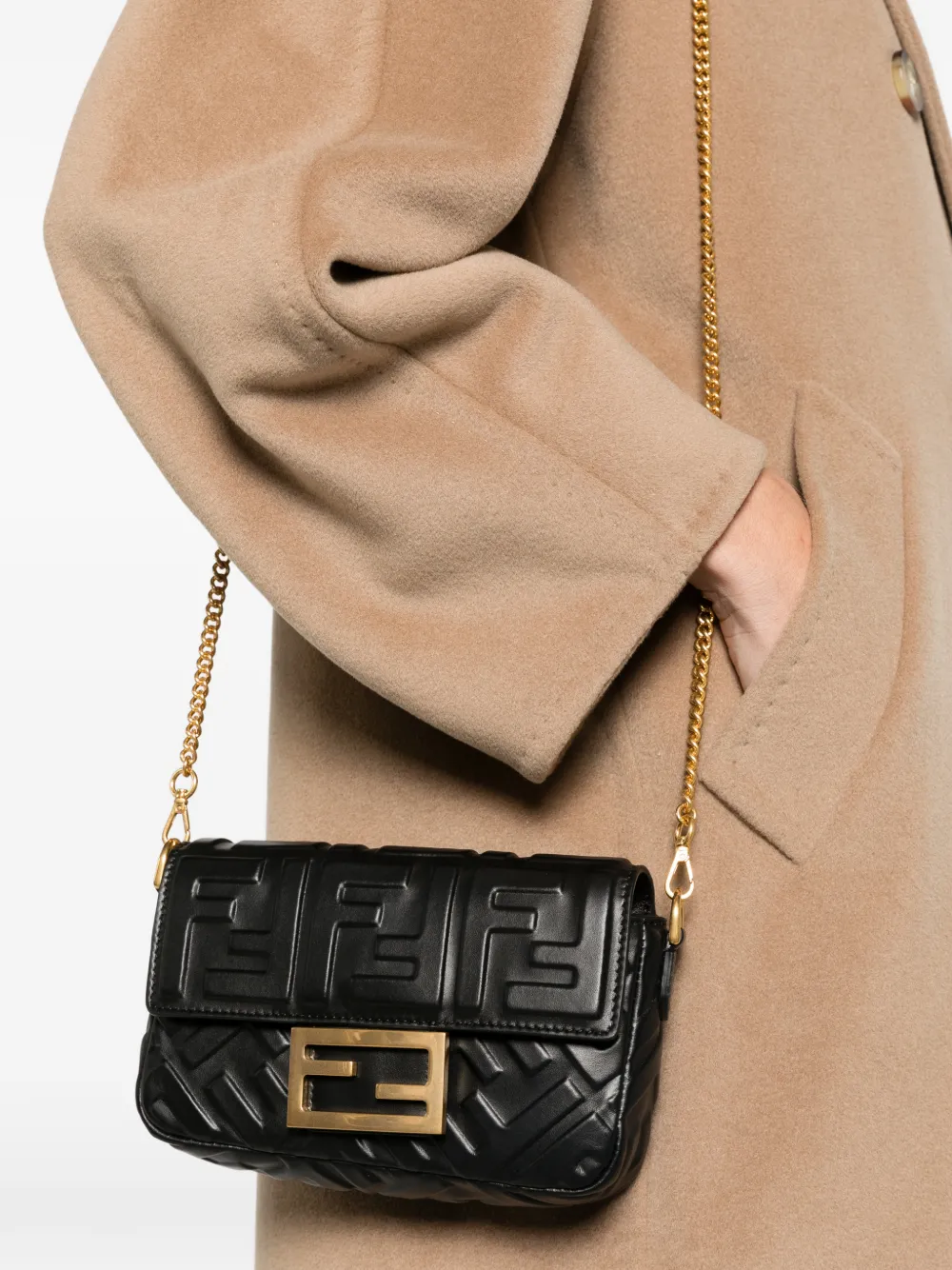 FENDI Baguette mini bag Zwart