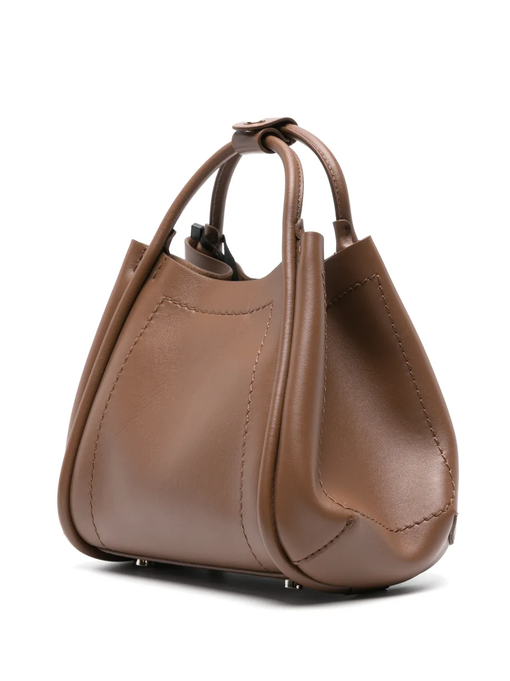 Max Mara extra-small leather Marine bag Bruin