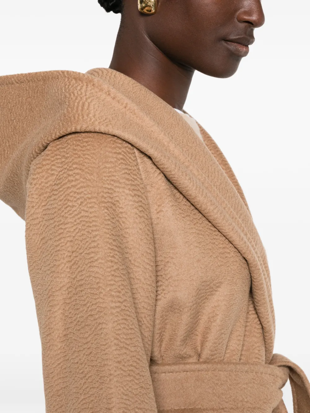 Max Mara Mantel met ceintuur Bruin