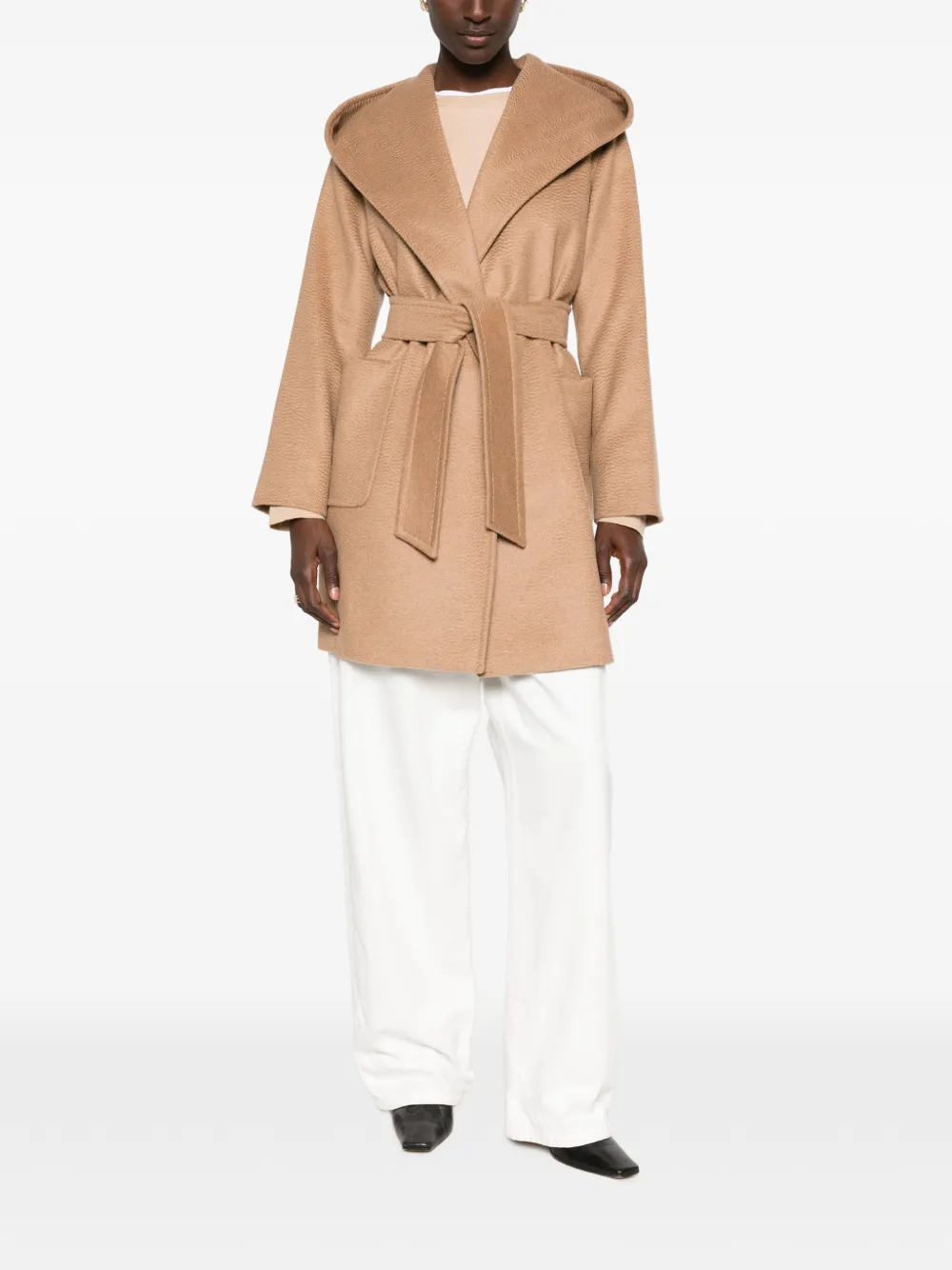 Max Mara Mantel met ceintuur Bruin