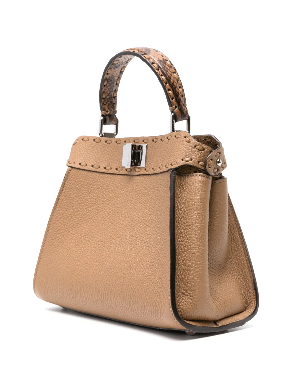 FENDI Peekaboo mini tote bag Beige
