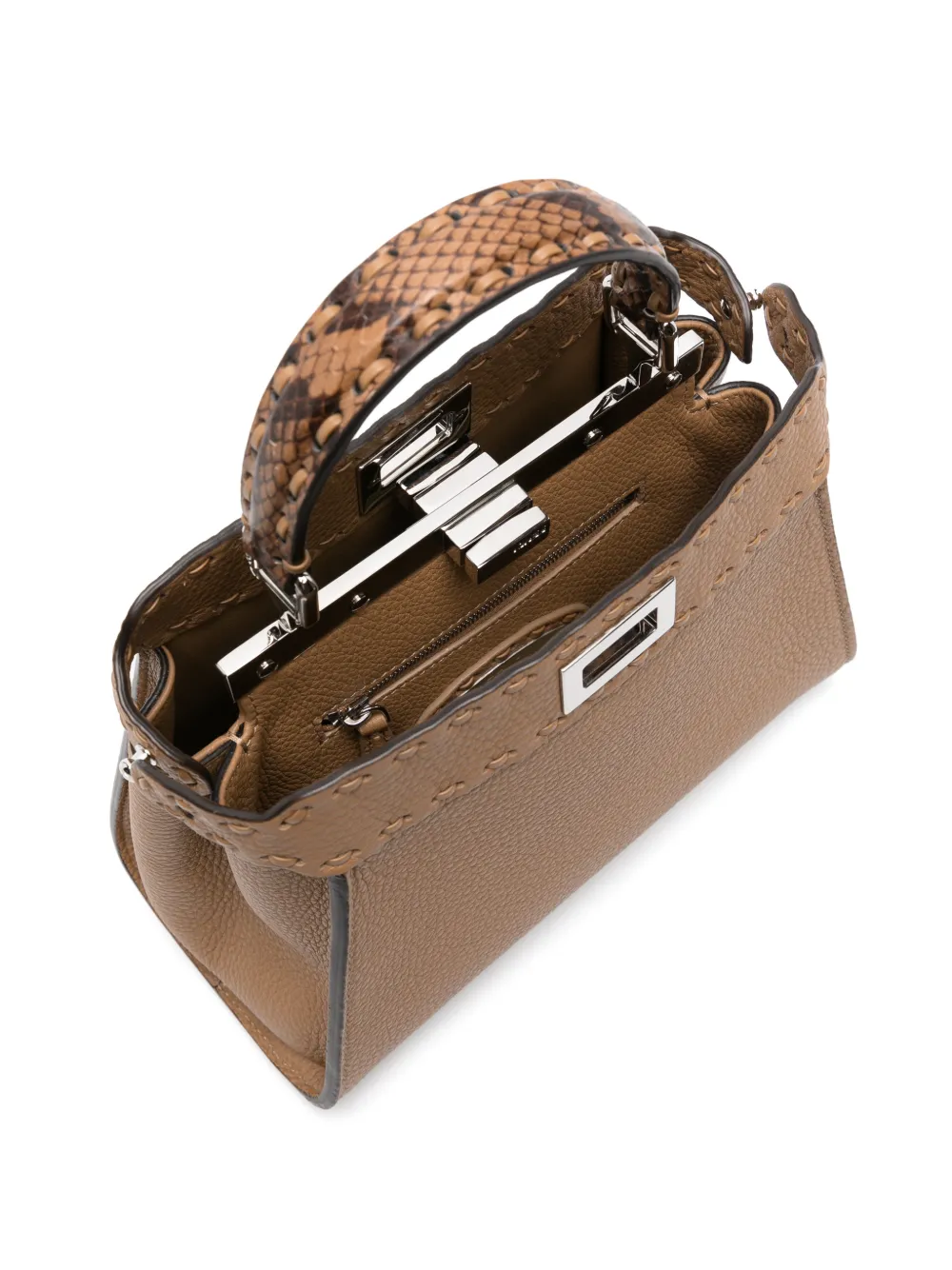 FENDI Peekaboo mini tote bag Beige