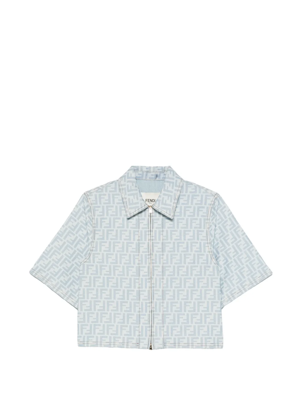 FENDI light-blue FF denim jacket - Blau
