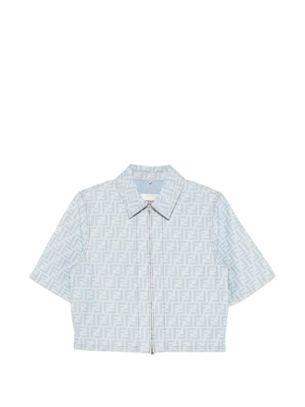 FENDI Lichtblauw denim FF jack