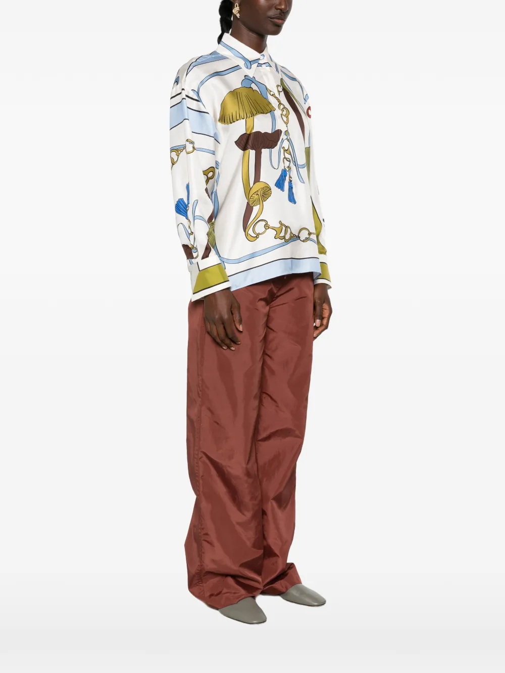 Dorothee Schumacher Cosmic Funghi blouse met grafische print Wit